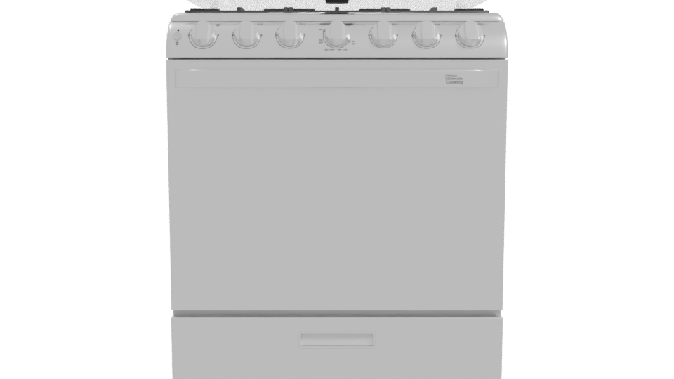 Stylish Modern Gas Range 3D - Professional 3D Model Render 11