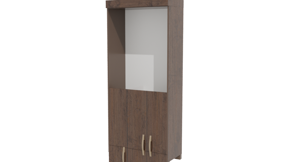 Elegant Wooden Wardrobe Model - Professional 3D Model Render 12