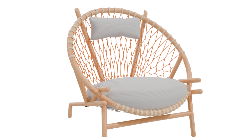 Stylish Modern Lounge Chair 3D - Professional 3D Model Render 10