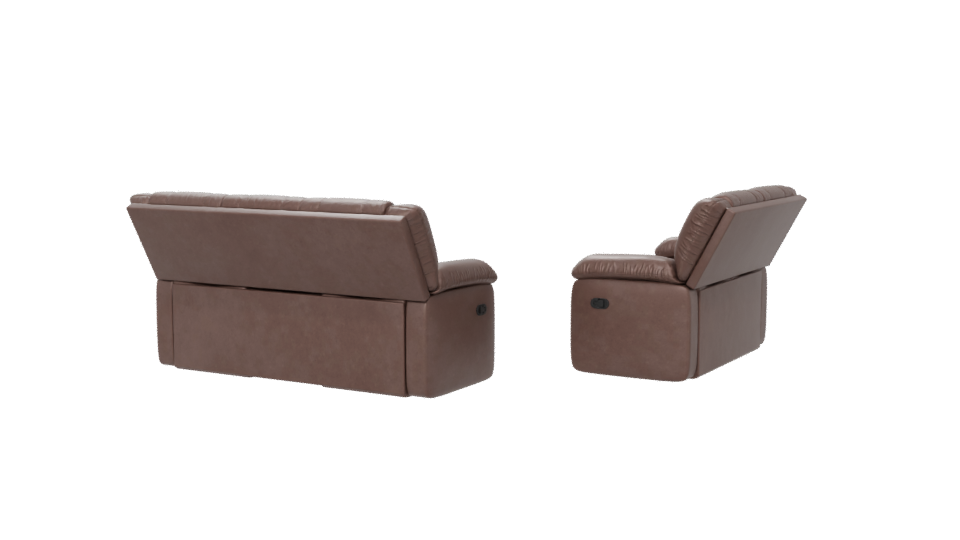 Comfortable Leather Sofa Set 3D - Professional 3D Model Render 6