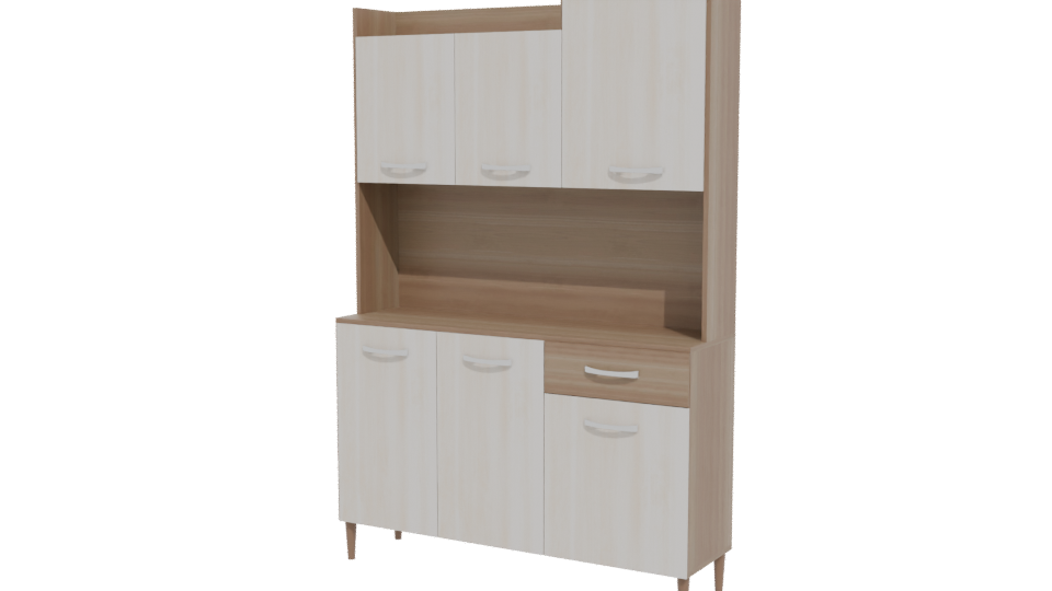 Modern Wooden Cabinet 3D Model - Professional 3D Model Render 12
