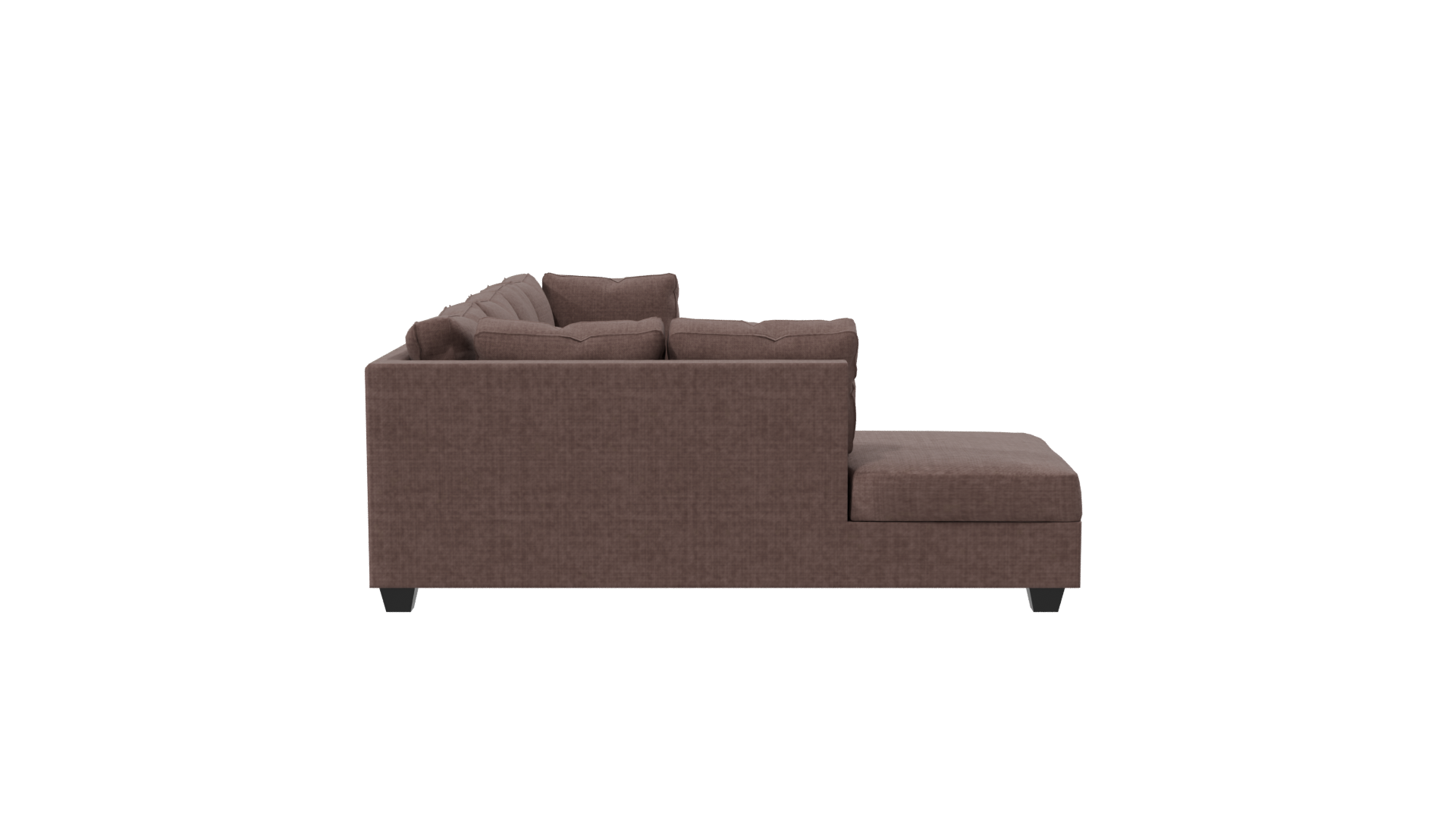 Contemporary L-Shaped Fabric Sofa 3D Model - Professional 3D Model Render 8