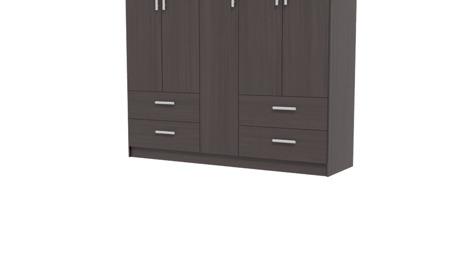 Elegant Wooden Wardrobe 3D Model - Professional 3D Model Render 12