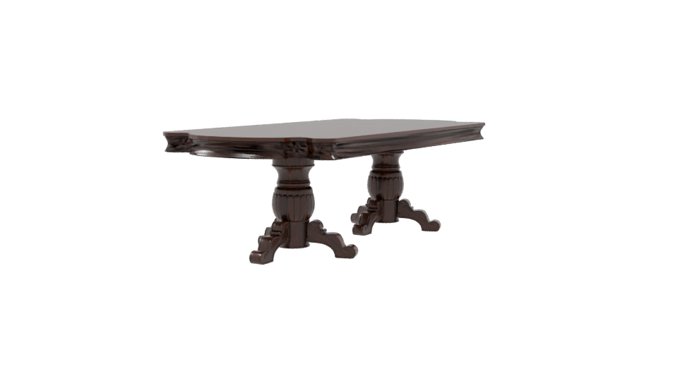 Elegant Wooden Dining Table 3D - Professional 3D Model Render 9