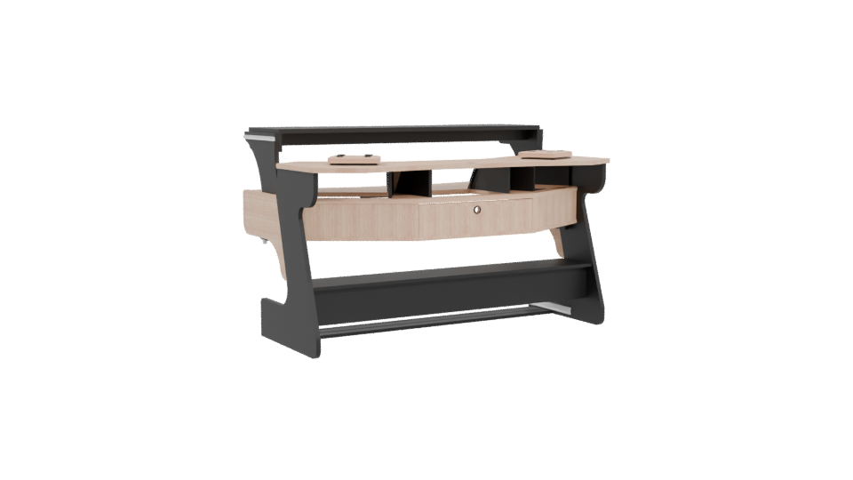 Contemporary Modular Office Desk 3D Model - Professional 3D Model Render 4