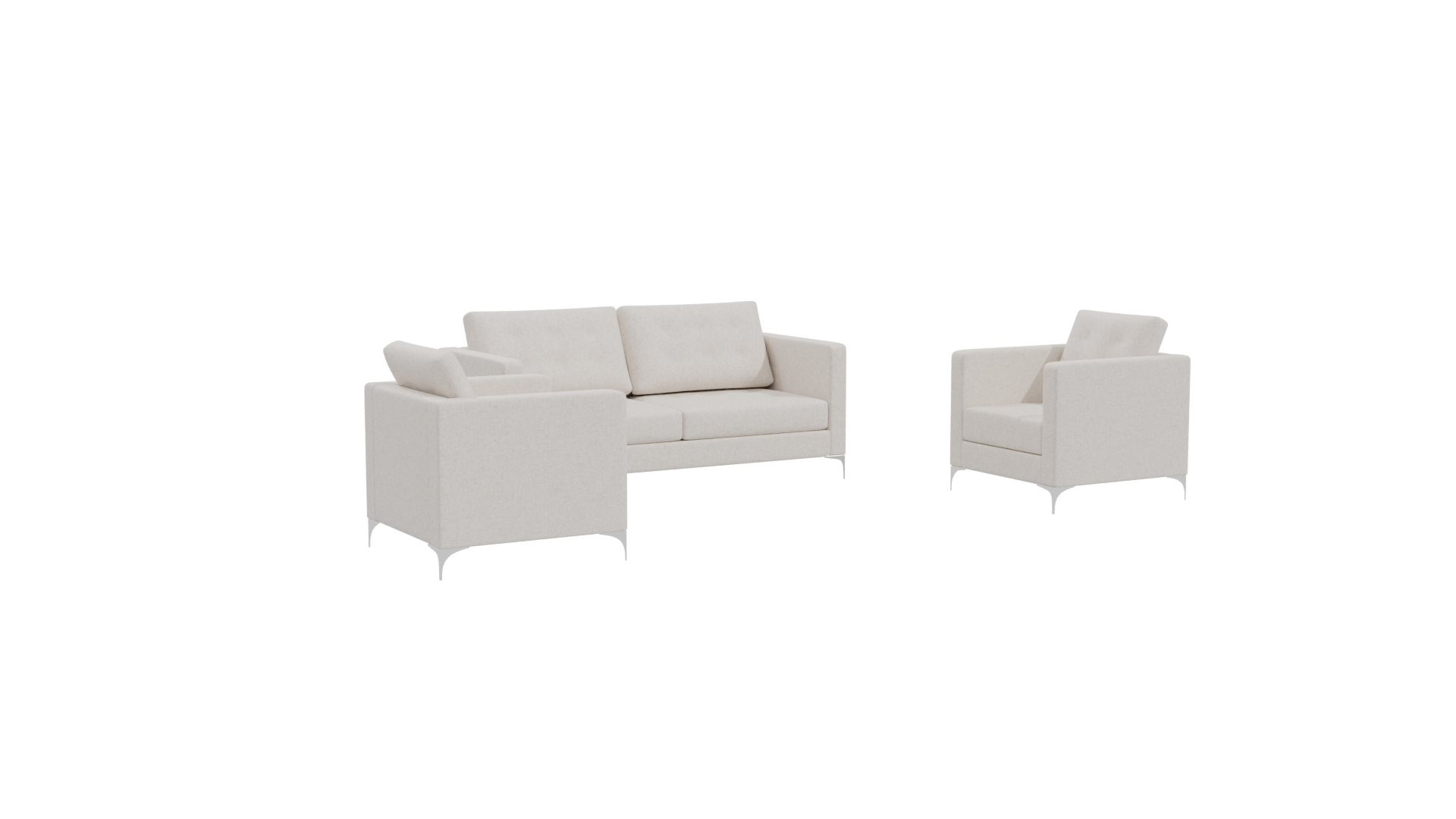 Elegant Modern Sofa Set 3D Model - Professional 3D Model Render 10