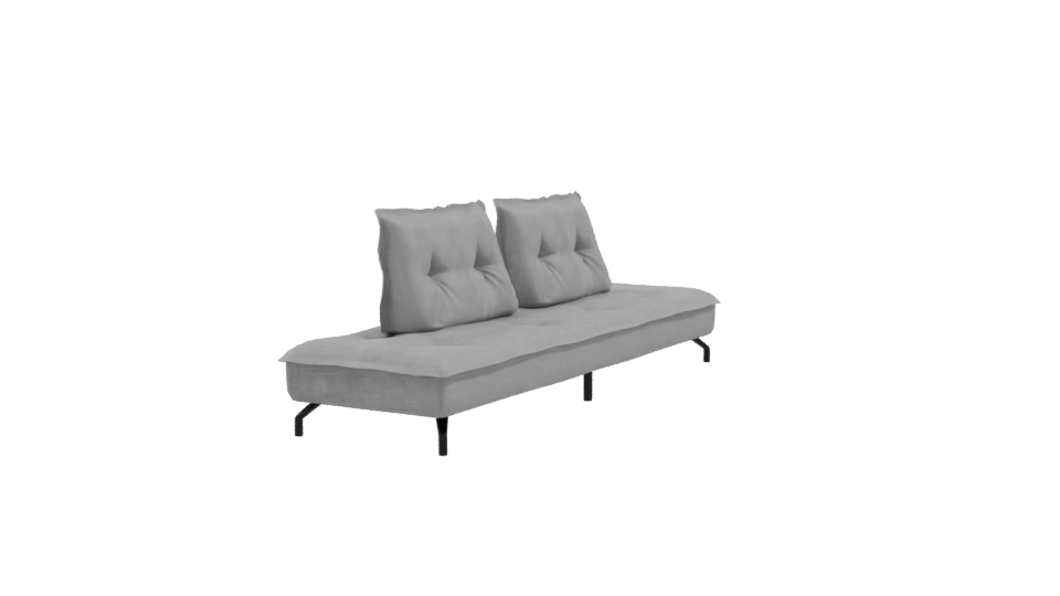 Gray Upholstered Sofa Bed 3D - Professional 3D Model Render 9