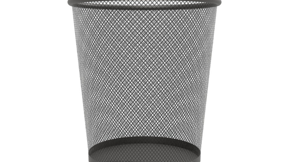 Stylish Wire Mesh Wastebasket 3D Model - Professional 3D Model Render 13