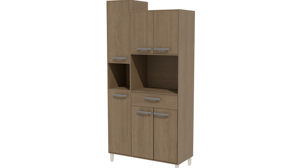 Modern Wooden Cabinet Model 3D - Professional 3D Model Render 12