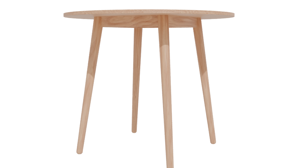 Stylish Wooden Dining Table 3D - Professional 3D Model Render 12