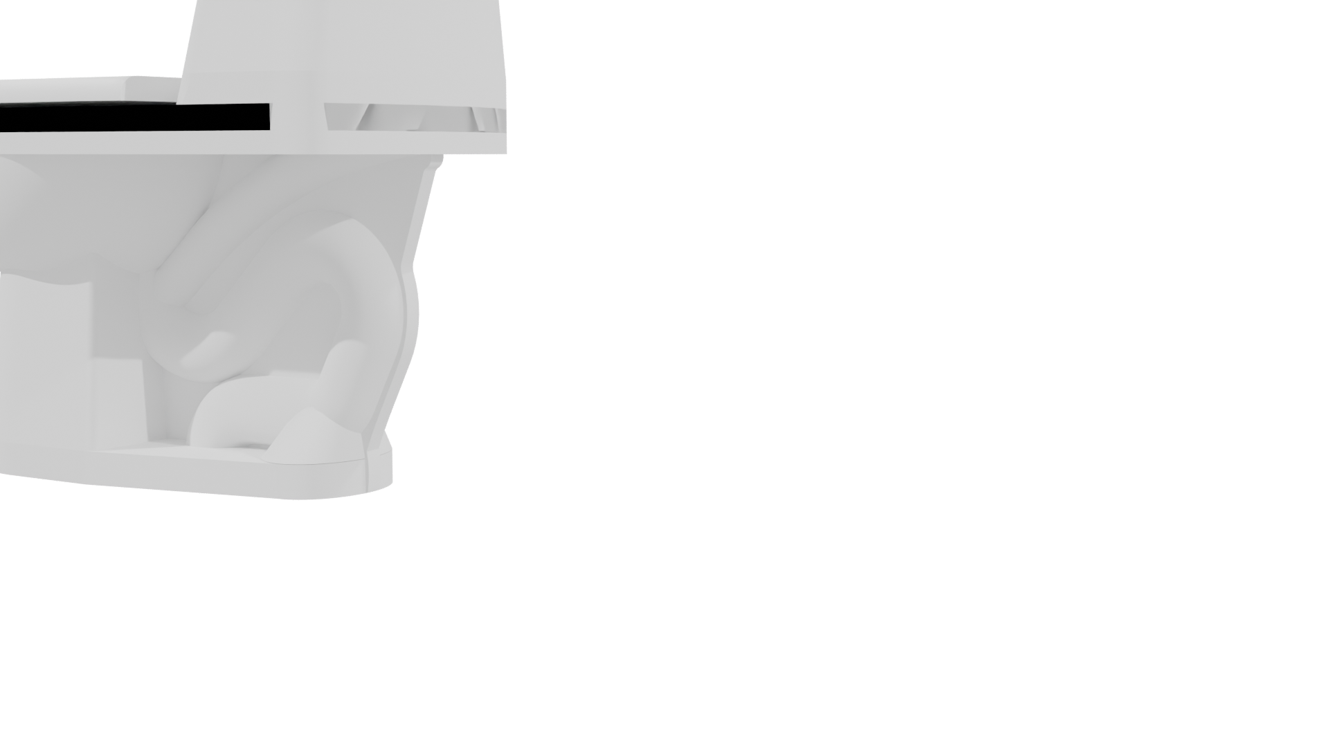 Stylish Modern Toilet 3D Model - Professional 3D Model Render 3