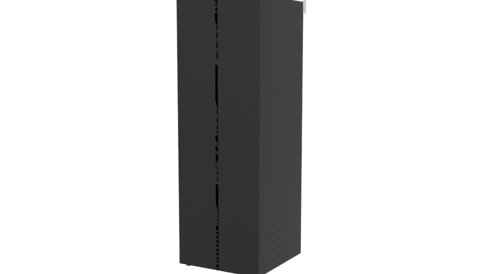 Sleek Black Refrigerator Model - Professional 3D Model Render 6