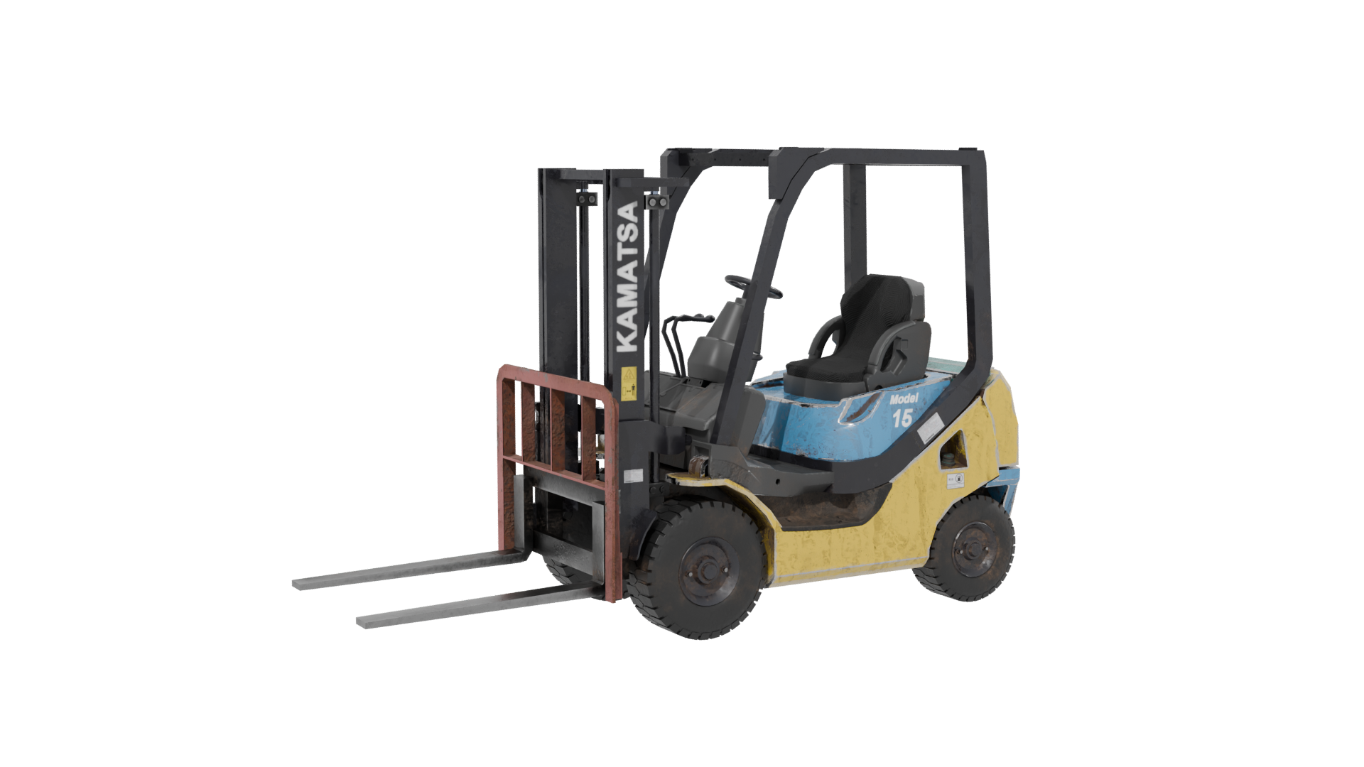 Industrial Forklift 3D Model - Professional 3D Model Render 13
