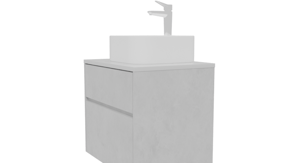 Minimalist Bathroom Vanity with Vessel Sink 3D Model - Professional 3D Model Render 13