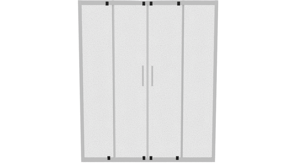 Stylish Sliding Glass Door 3D - Professional 3D Model Render 5