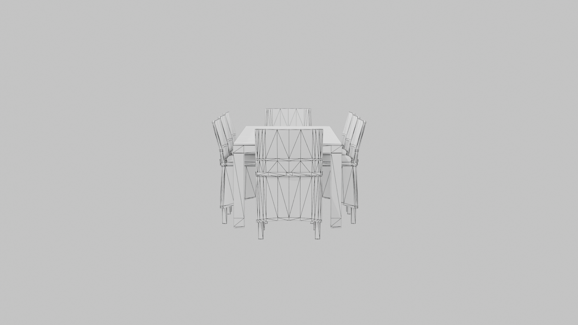 Modern Outdoor Dining Table Set 3D - Professional 3D Model Render 9