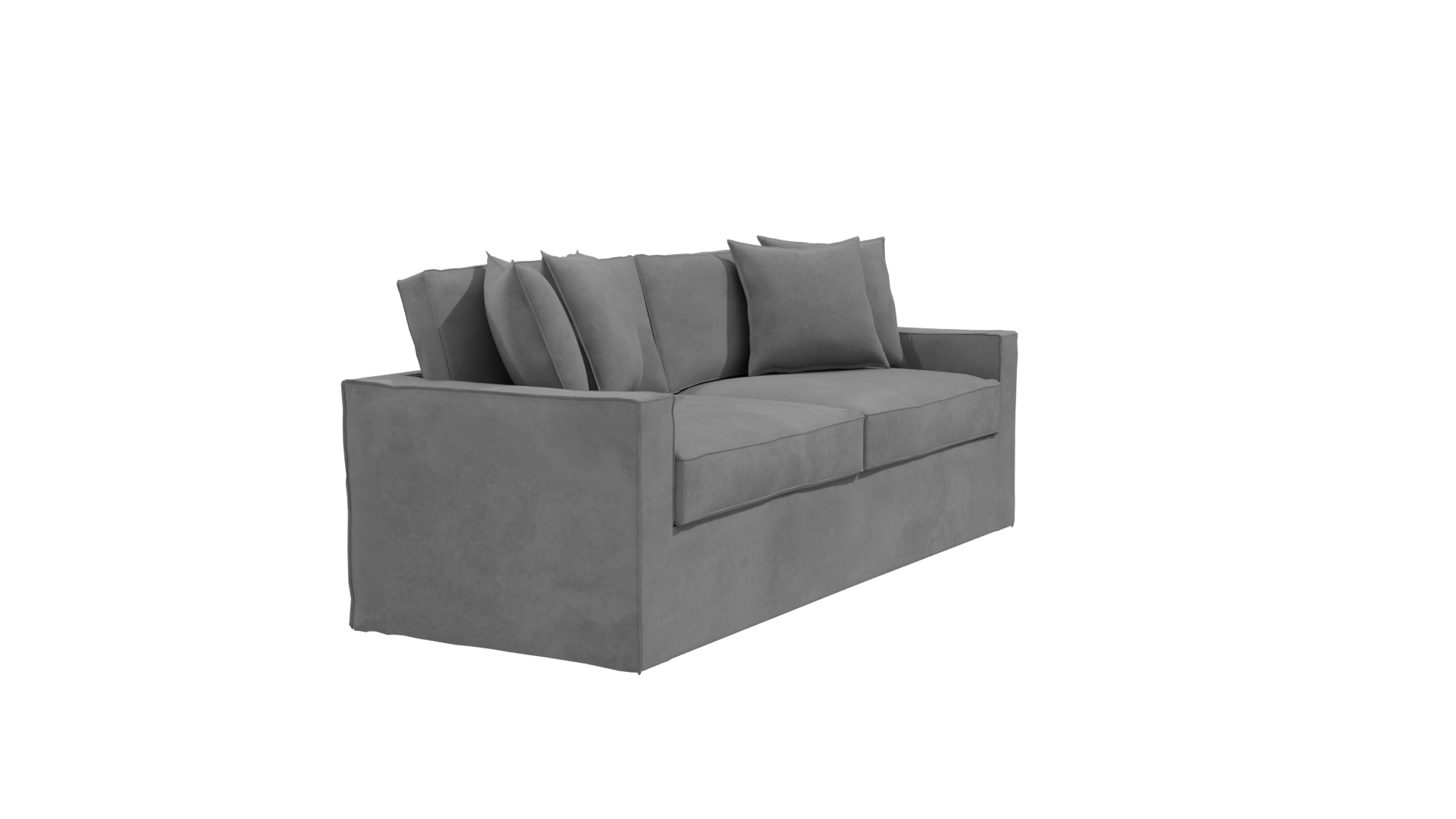 Stylish Modern Fabric Sofa 3D Model - Professional 3D Model Render 9