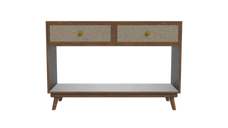 Stylish Vintage Wooden Console Table 3D Model - Professional 3D Model Render 11