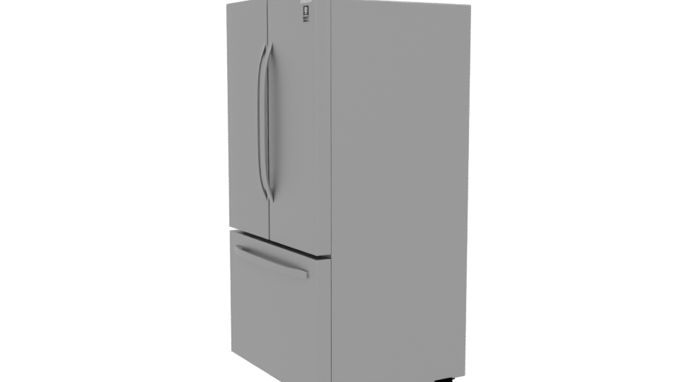 Stylish Stainless Steel Refrigerator 3D - Professional 3D Model Render 13