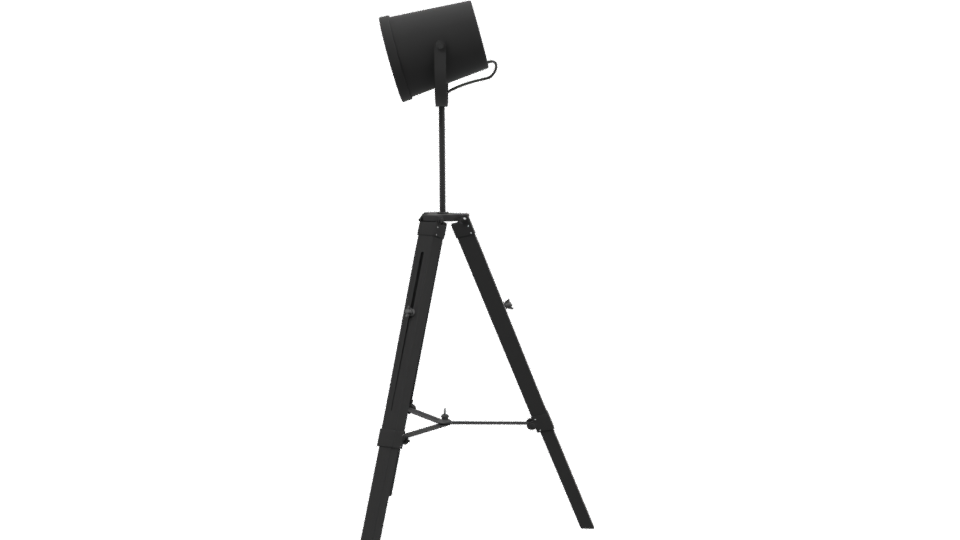 Minimalist Tripod Floor Lamp 3D - Professional 3D Model Render 2