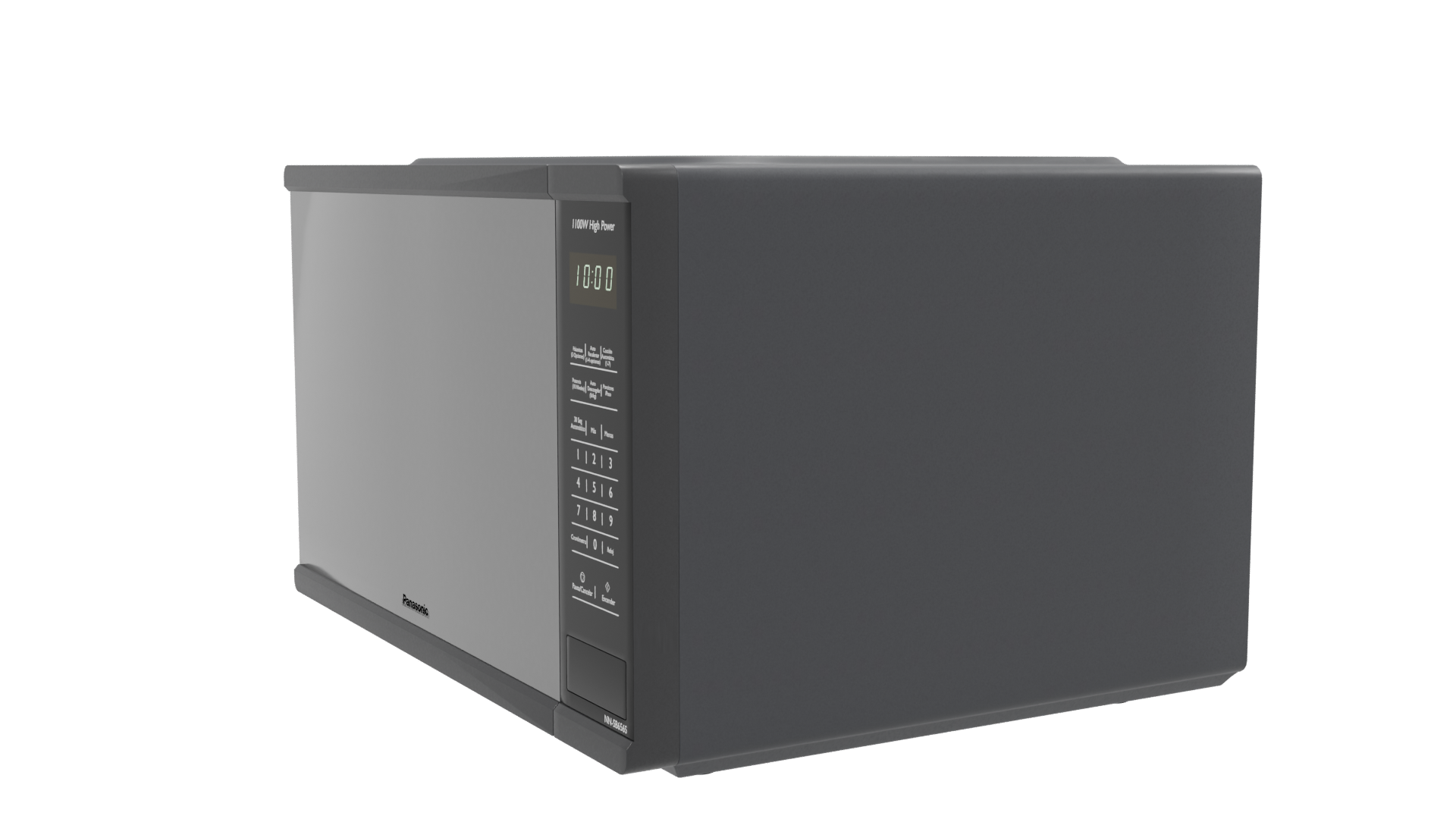 Sleek Black Microwave Oven 3D - Professional 3D Model Render 13