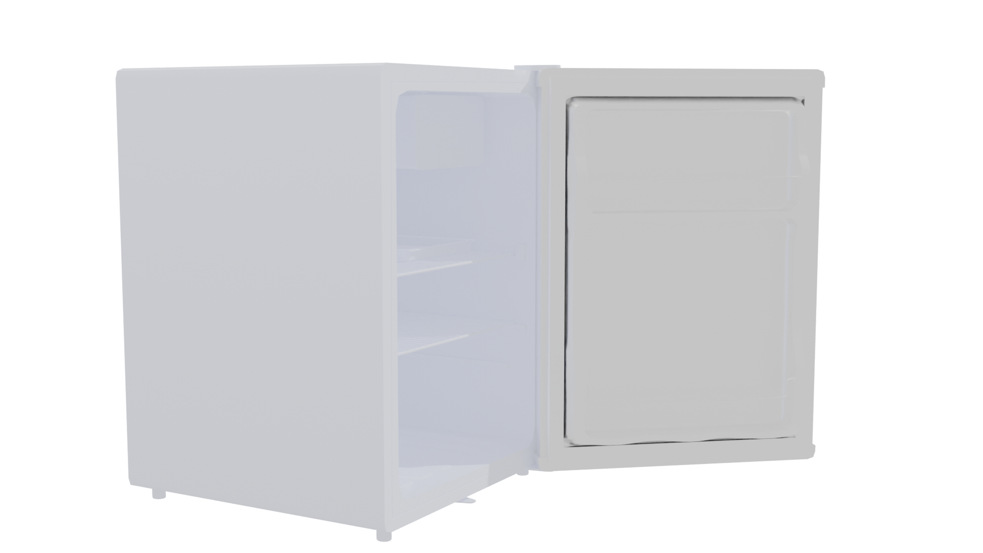 Compact White Refrigerator 3D Model - Professional 3D Model Render 9