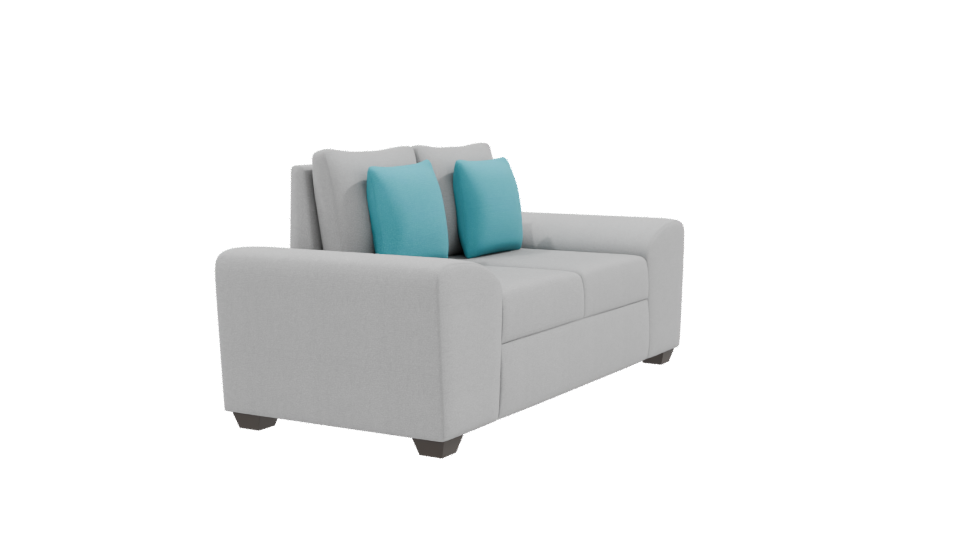 Stylish Modern Two-Seat Sofa 3D Model - Professional 3D Model Render 9