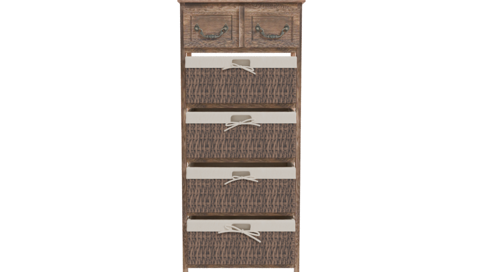 Elegant Wooden Storage Cabinet 3D Model - Professional 3D Model Render 11