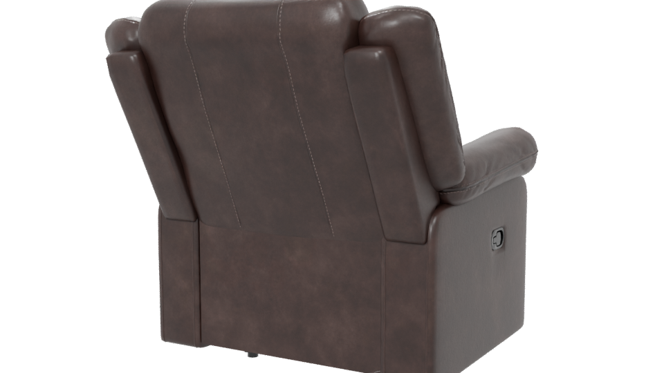 Stylish Brown Recliner Chair 3D - Professional 3D Model Render 6