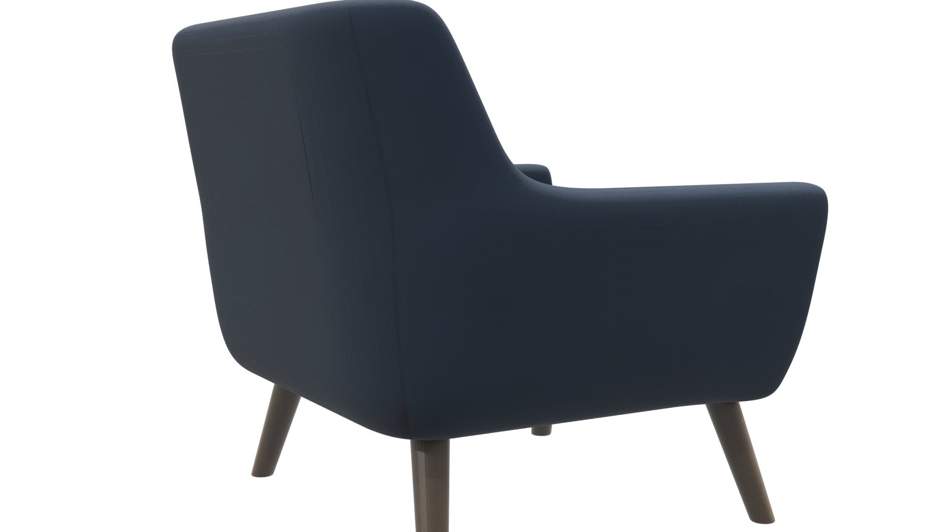 Modern Navy Blue Armchair 3D - Professional 3D Model Render 7