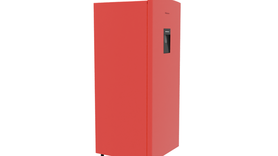 Stylish Retro Refrigerator 3D Model - Professional 3D Model Render 9