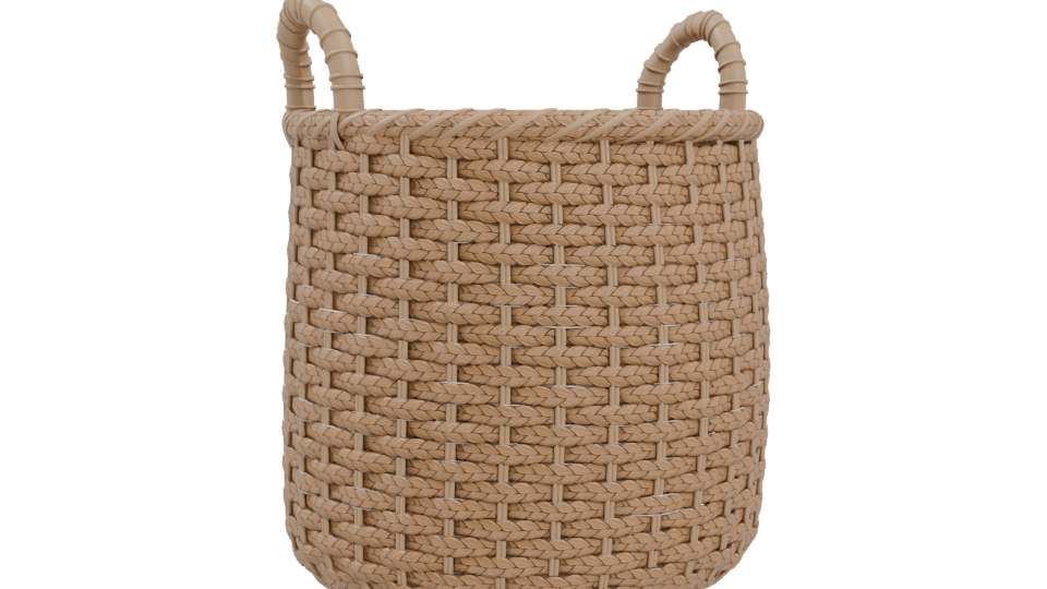 Woven Natural Storage Basket 3D - Professional 3D Model Render 4