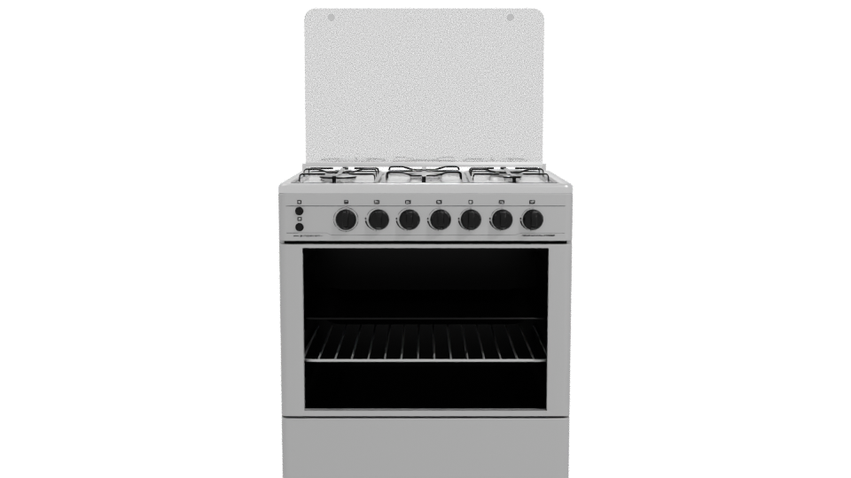 Stylish Gas Range Cooker Model - Professional 3D Model Render 11