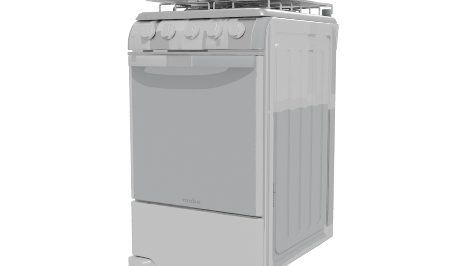 Compact Gas Stove Appliance 3D - Professional 3D Model Render 12
