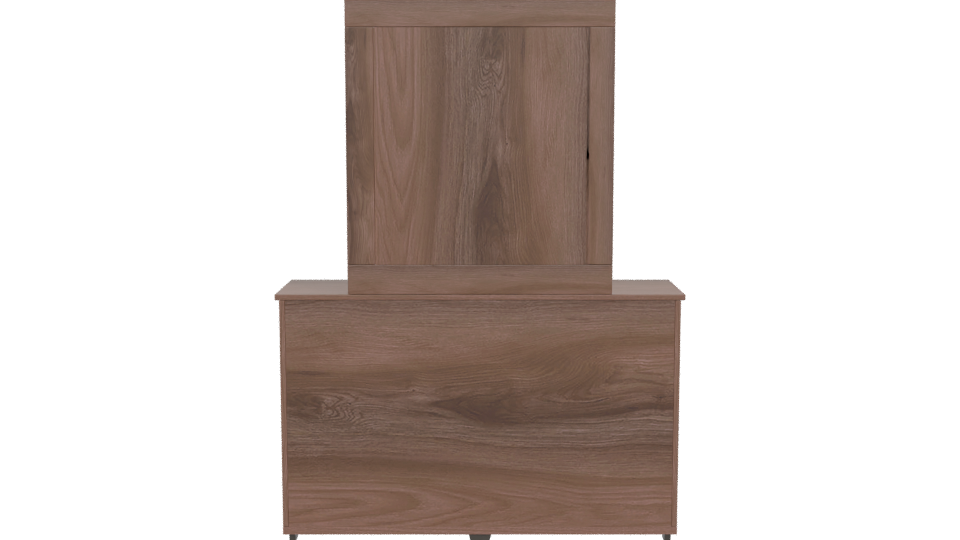 Stylish Wooden Dresser with Mirror - Professional 3D Model Render 5