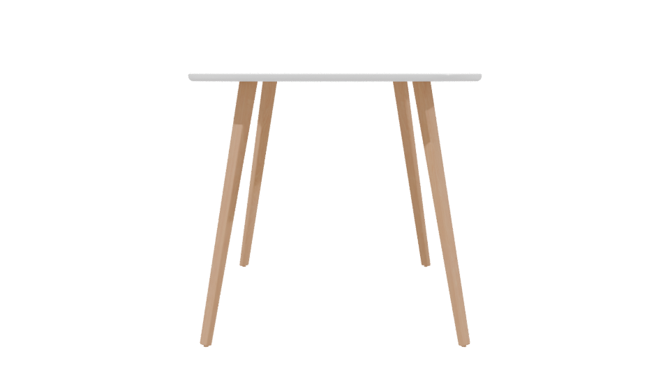 Contemporary Wooden Dining Table 3D Model - Professional 3D Model Render 2