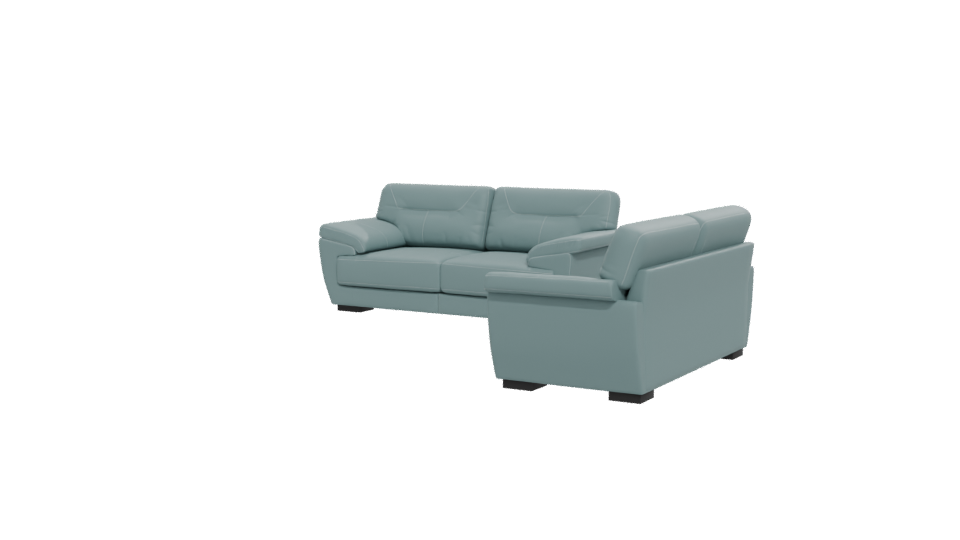 SALA 32 Vinyl Leather Sofa 3D - Professional 3D Model Render 12
