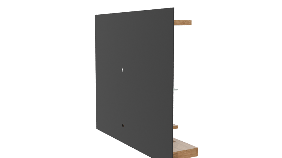 Stylish Wooden Shelf Model 3D - Professional 3D Model Render 7