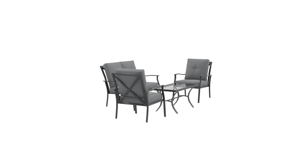 Stylish Outdoor Patio Furniture Set 3D Model - Professional 3D Model Render 9