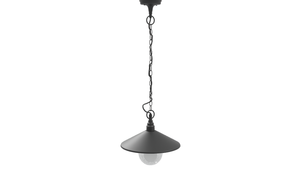 Black Hanging Lamp 60W 3D Model - Professional 3D Model Render 10