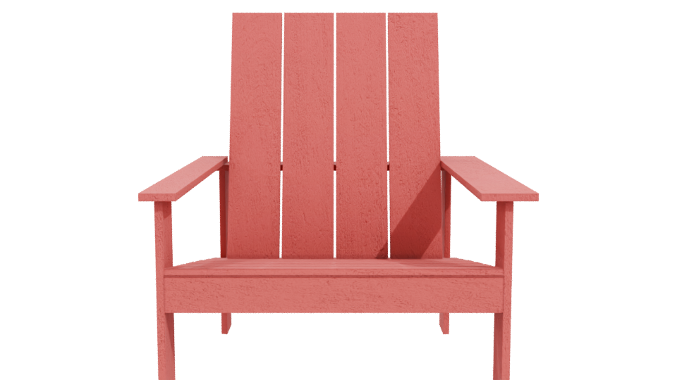 Stylish Outdoor Adirondack Chair - Professional 3D Model Render 11