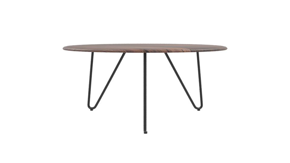 Stylish Round Wooden Table 3D - Professional 3D Model Render 9