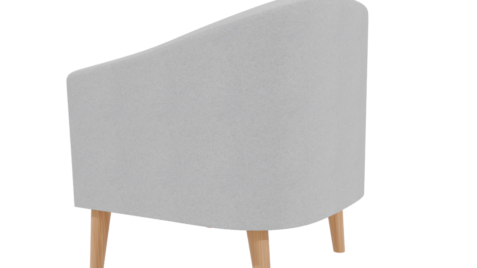 Stylish Minimalist Fabric Chair 3D Model - Professional 3D Model Render 3