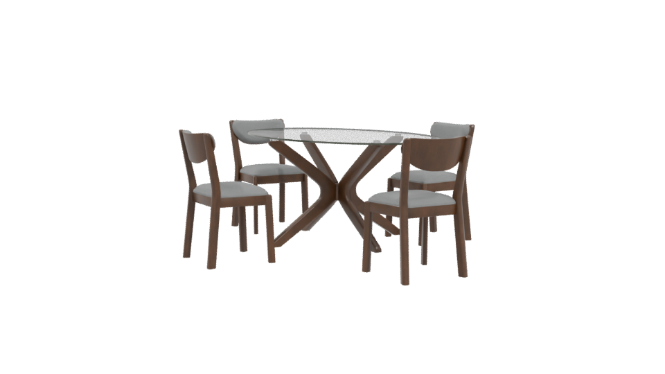 Rectangular Dining Table 3D Model - Professional 3D Model Render 4
