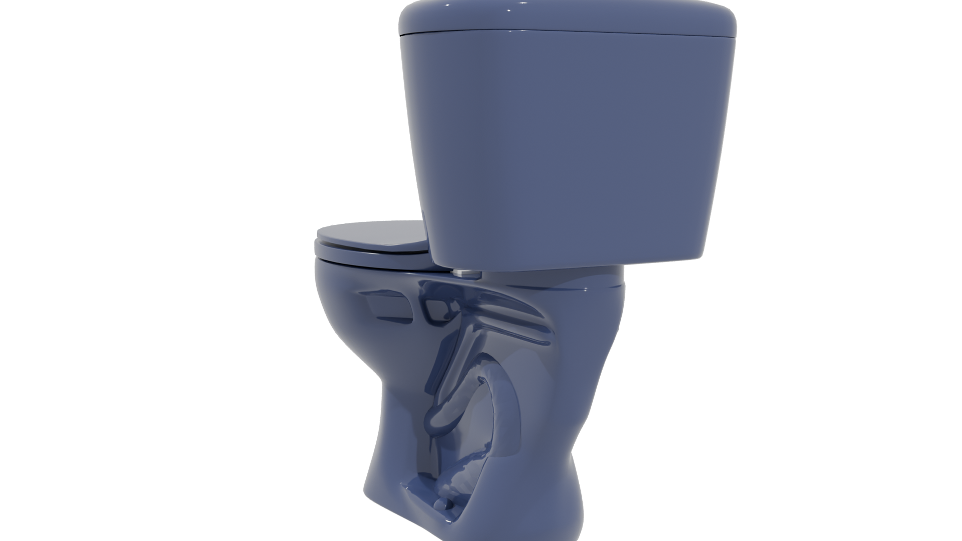 Stylish Blue Toilet Model 3D - Professional 3D Model Render 4