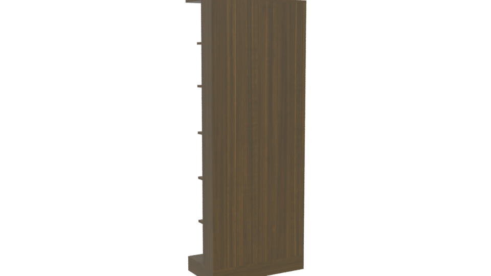 Stylish Wooden Storage Cabinet 3D - Professional 3D Model Render 4
