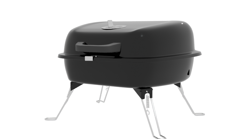 Compact Charcoal Grill Model 3D - Professional 3D Model Render 12