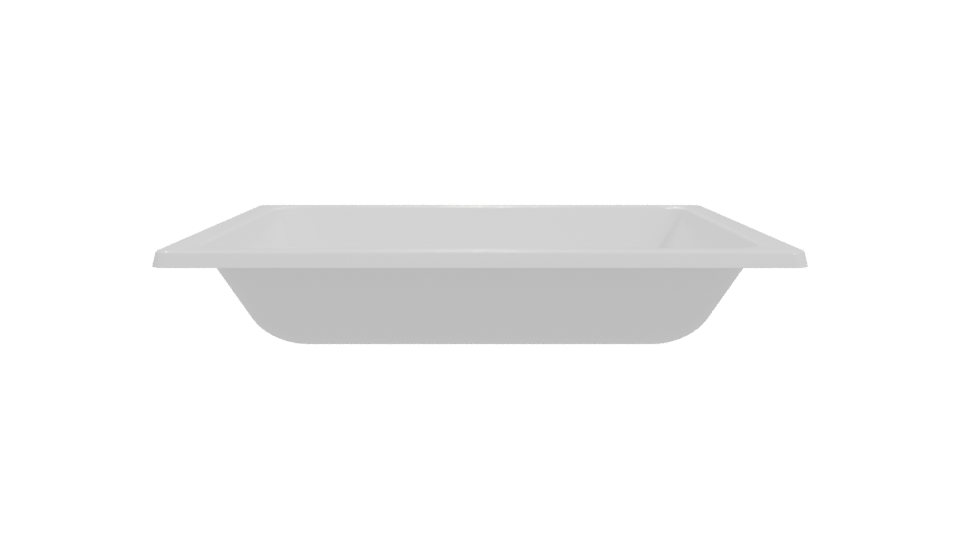 Stylish Modern Ceramic Bathtub 3D Model - Professional 3D Model Render 11