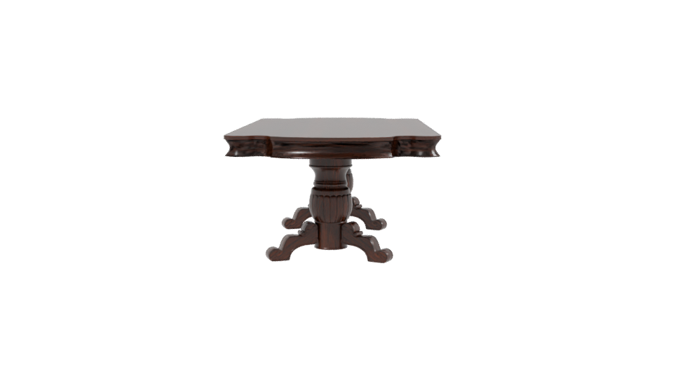Elegant Wooden Dining Table 3D - Professional 3D Model Render 2