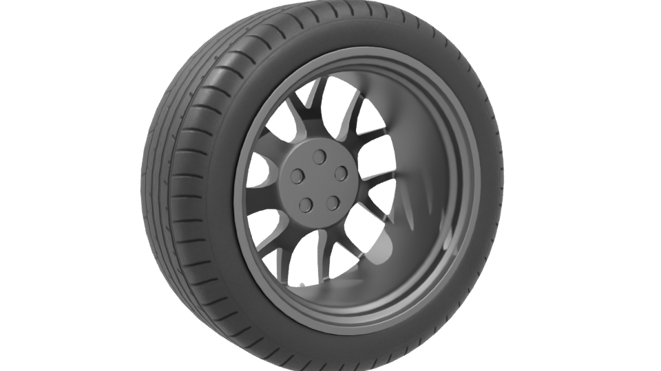 Sporty Racing Wheel Model 3D - Professional 3D Model Render 4